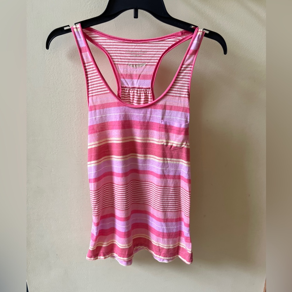 Pink Striped Tank Top